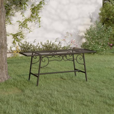 Fekete acél fa körüli pad 110 cm