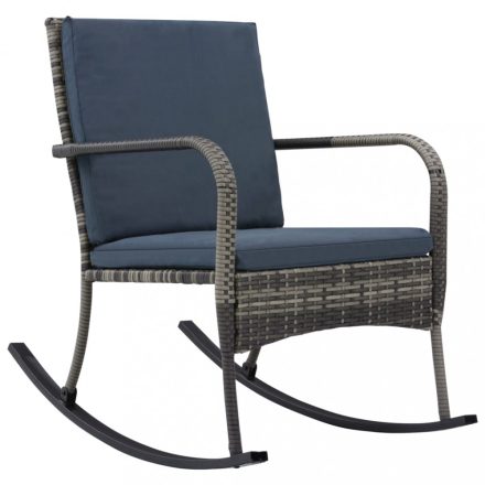 Antracitszürke polyrattan kerti hintaszék
